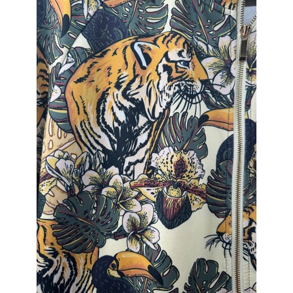 G- Style  Jungle Tiger Track Jacket With Gold Stripes Size 2XL - Picture 6 of 9